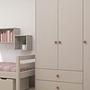 Kleiderschrank Extra Hoch Holz Grau 3