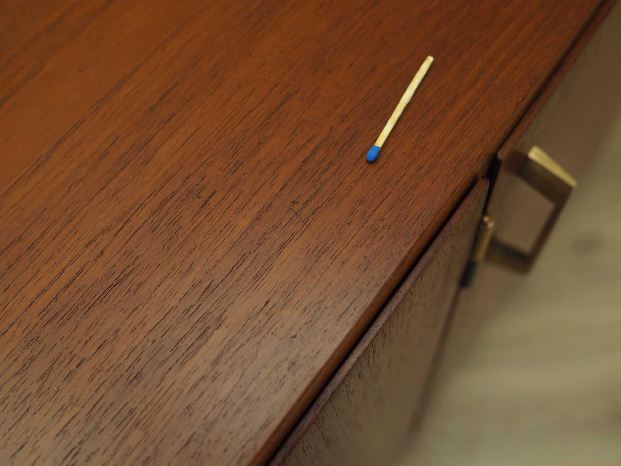 Vintage Sideboard Teak Wood Brown 1960s 9