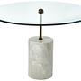 Side table Marble Glass White 1