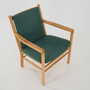 Vintage chair Beech wood Green 1970s 8