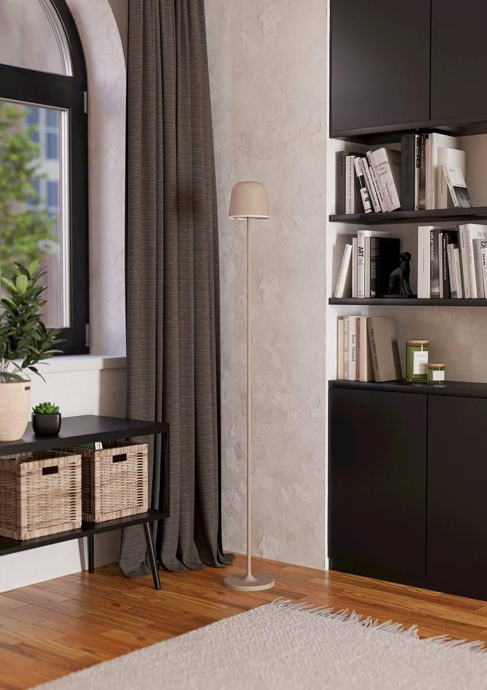 LED-Stehleuchte Mannera Stahl Kunststoff Sand Weiß 2