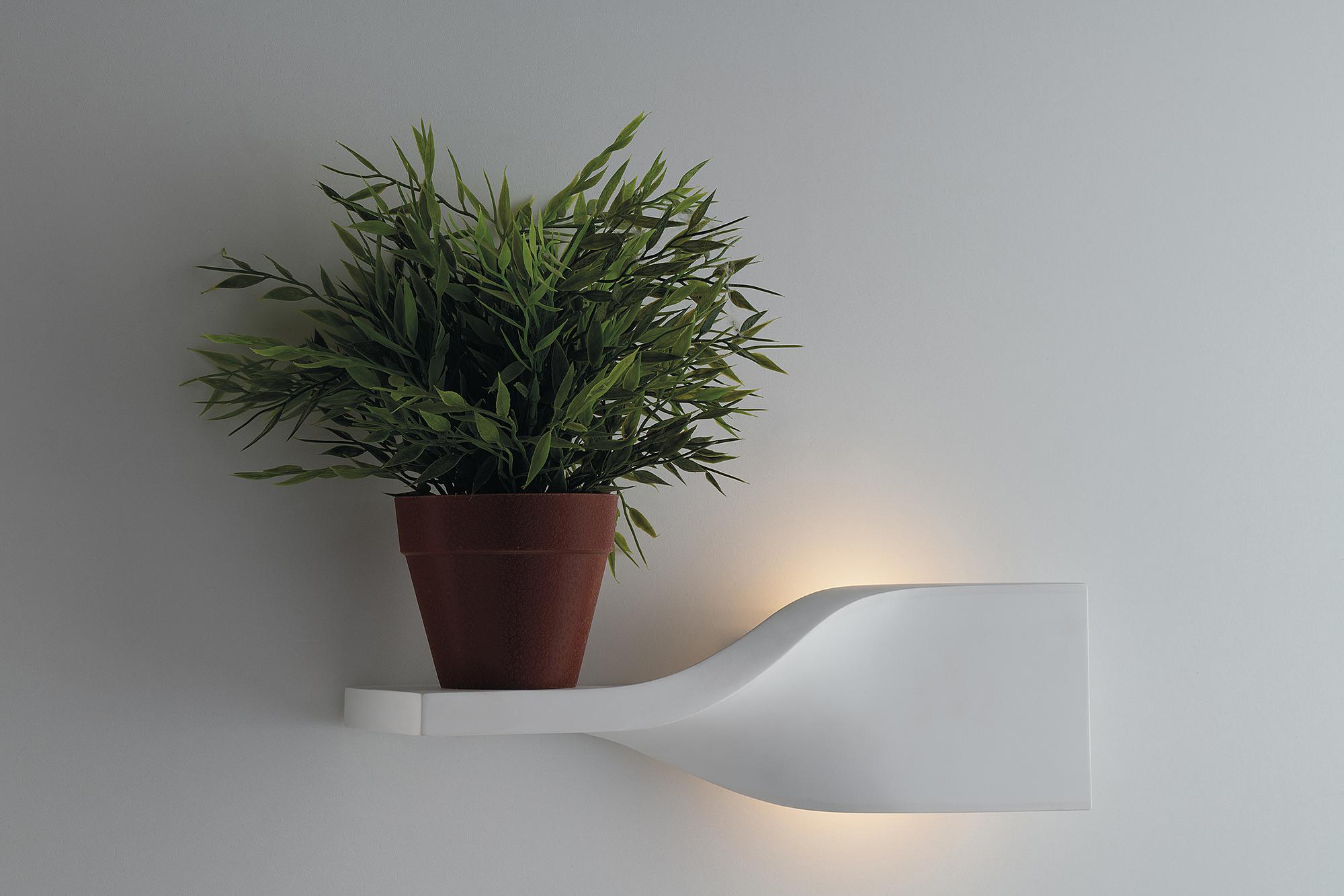 Piroette Wandleuchte 1-Flammig Gips Weiß 2