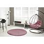 Hochflorteppich Rabbit Light Rosa Ø 120cm 2