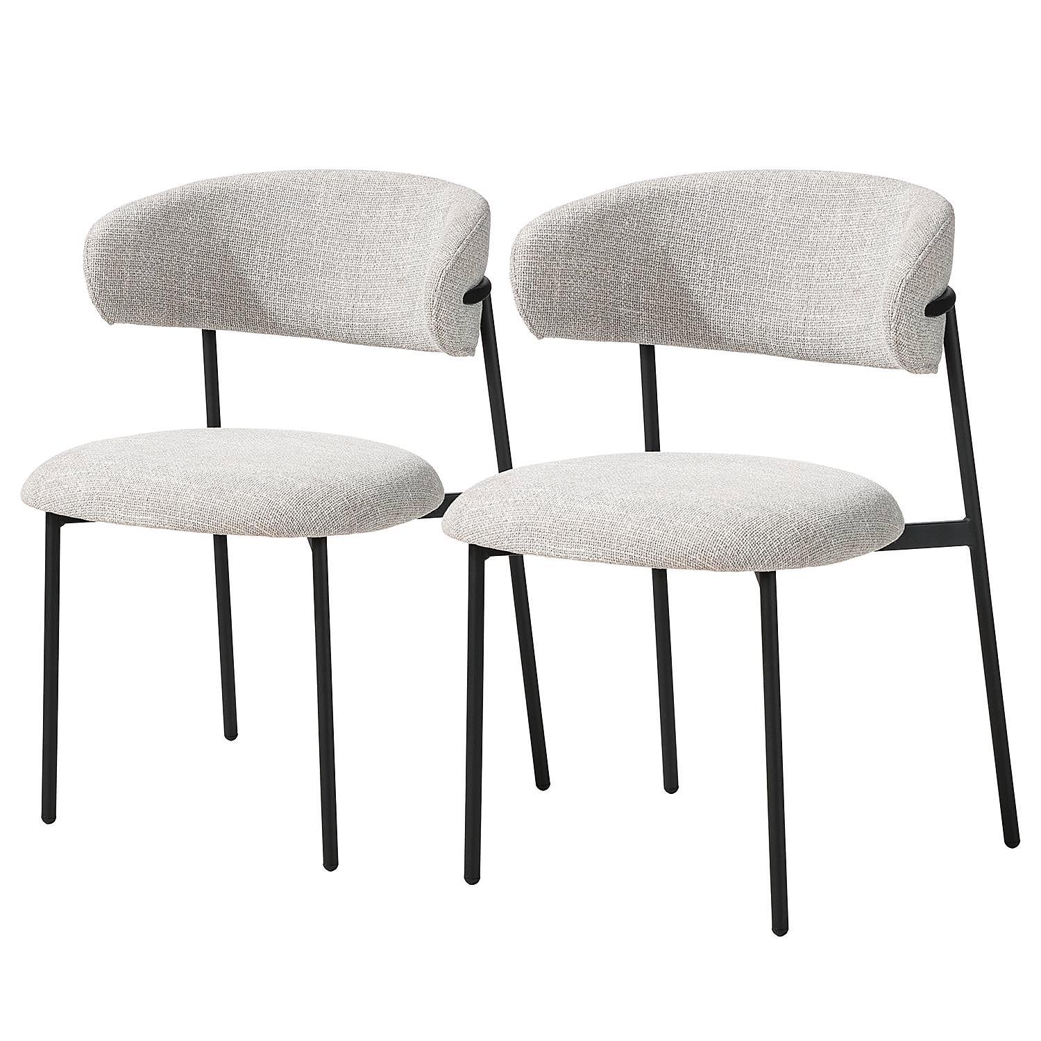 2x Podington Upholstered Chair Light Grey 1