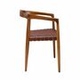 Bourbourg Armlehnstuhl Teakholz Leder Cognac 2