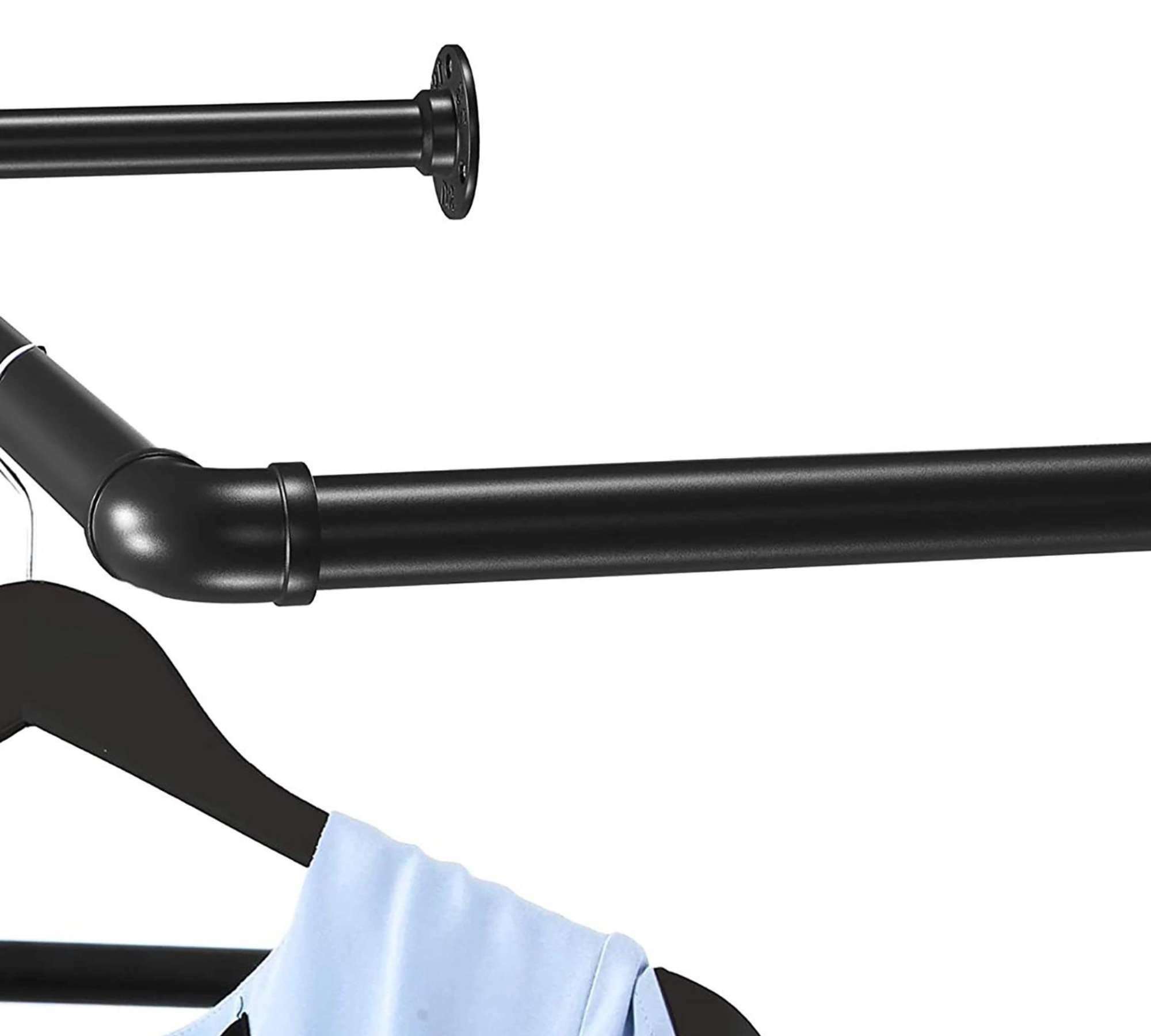 2x Wandgarderobe Metall Schwarz 5