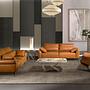 Oval coffee table marble steel 3