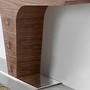 Rectangular console table wood veneer steel 4