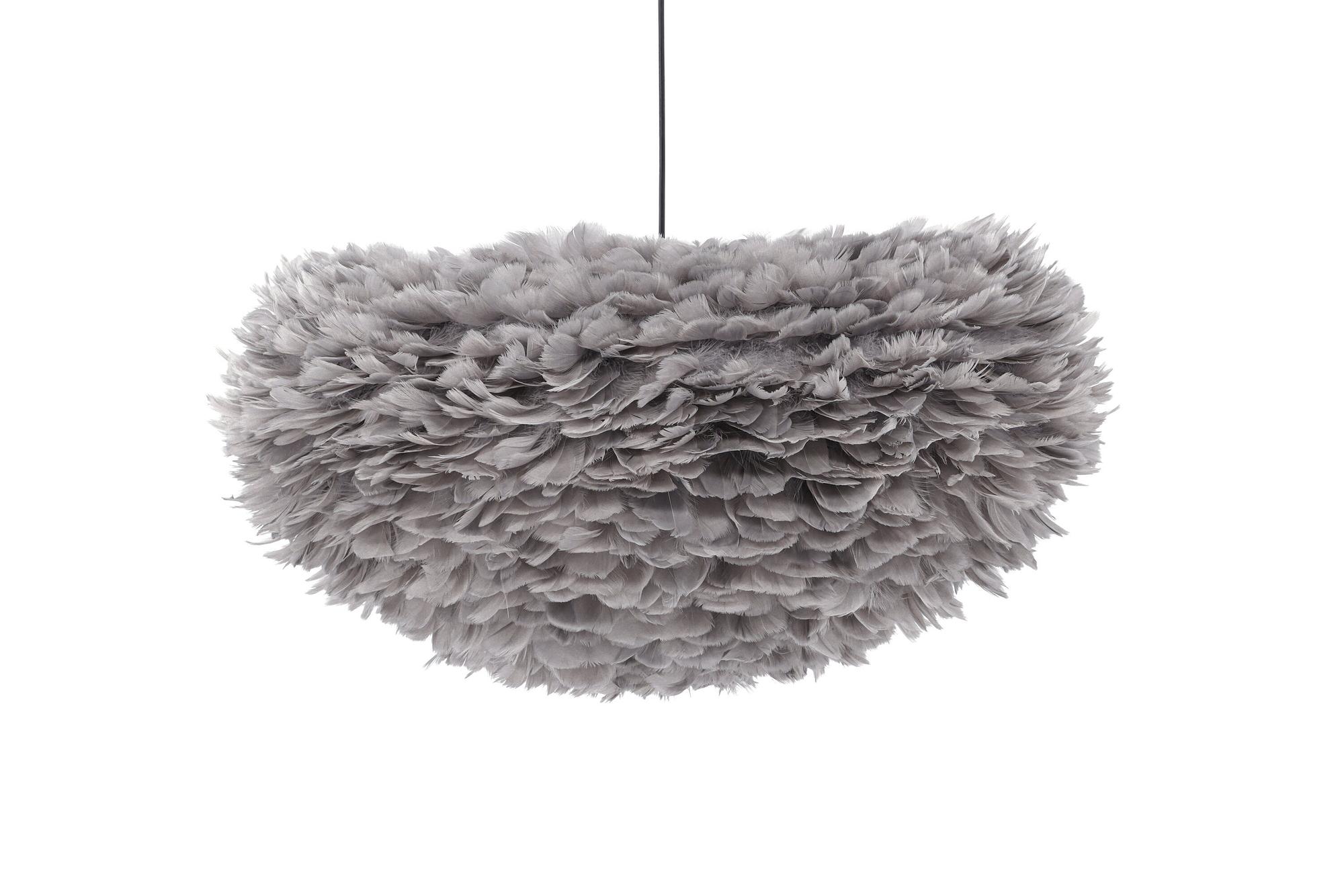 Nicola  Pendant Light  Artificial Feather  Black/Grey  X-Large 0