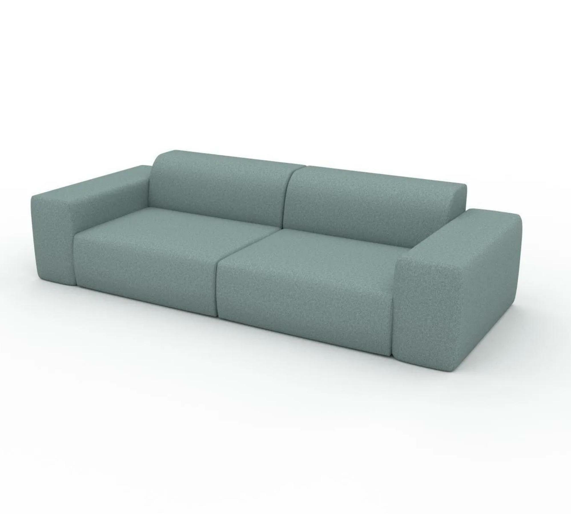 Pyllow Schlafsofa 3-Sitzer Vegane Wolle Ozeanblau 1
