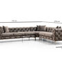 Elegant corner sofa anthracite 6