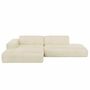 Pyllow Sofa Ecksofa Récamiere Links Kunstleder Cremeweiß 0