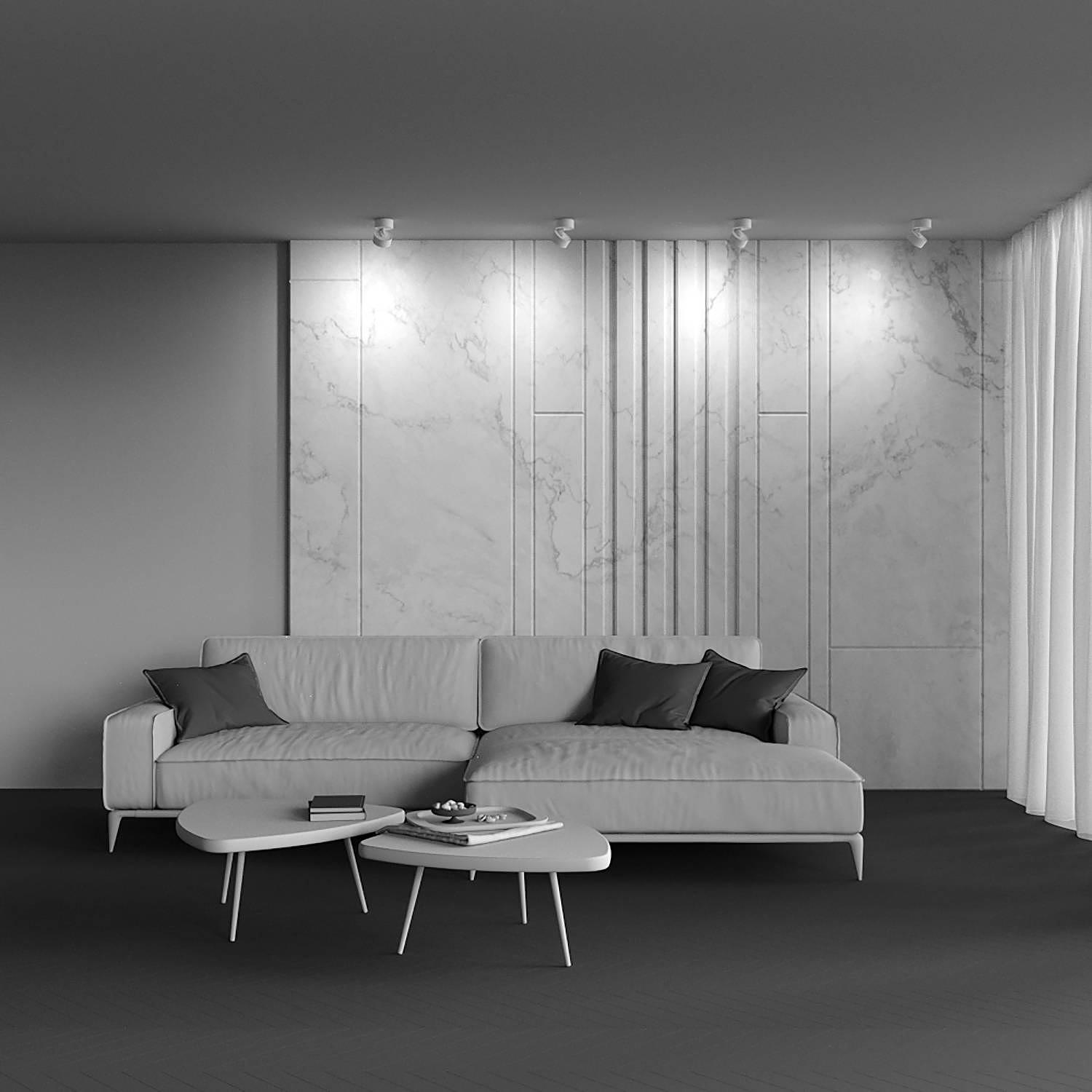 LED-Deckenleuchte Onda Weiß 3