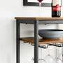 Weinregal Holz Metall Braun Schwarz 4