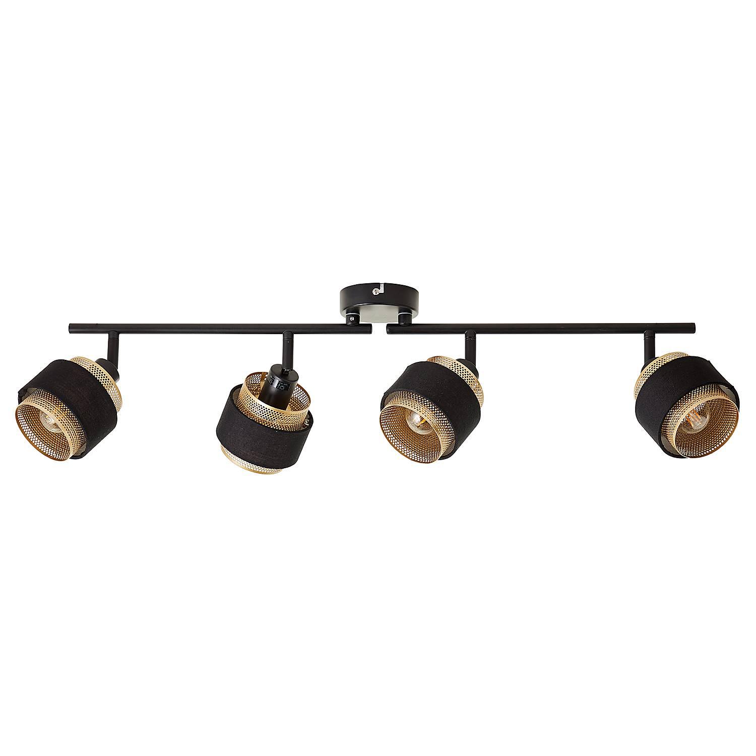 4-light ceiling light Grove iron mixed fabric 1