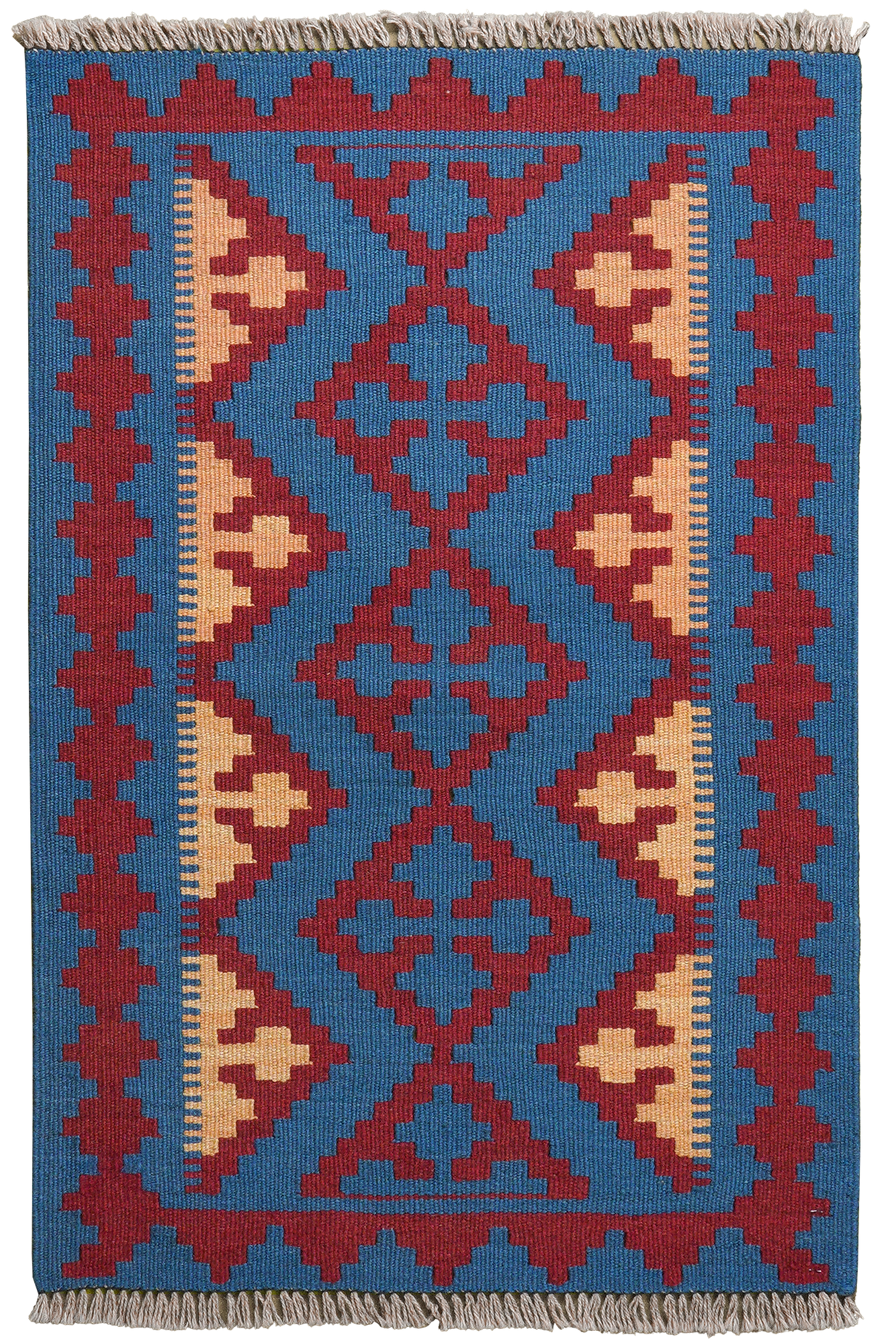 Kilim Gashgai Teppich Blau 0