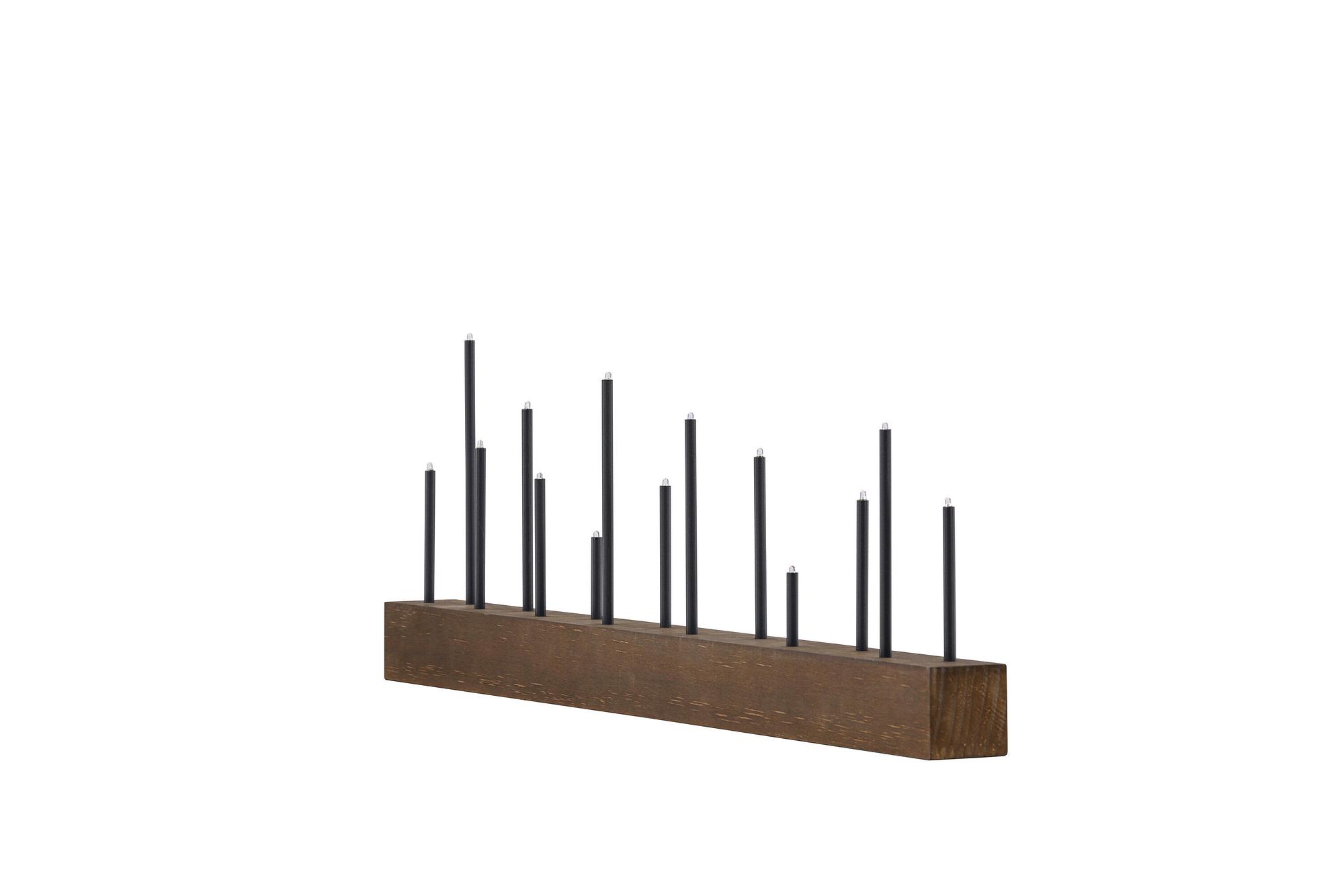 Kungsberget Adventsleuchter Nussbaum Metall Braun 2