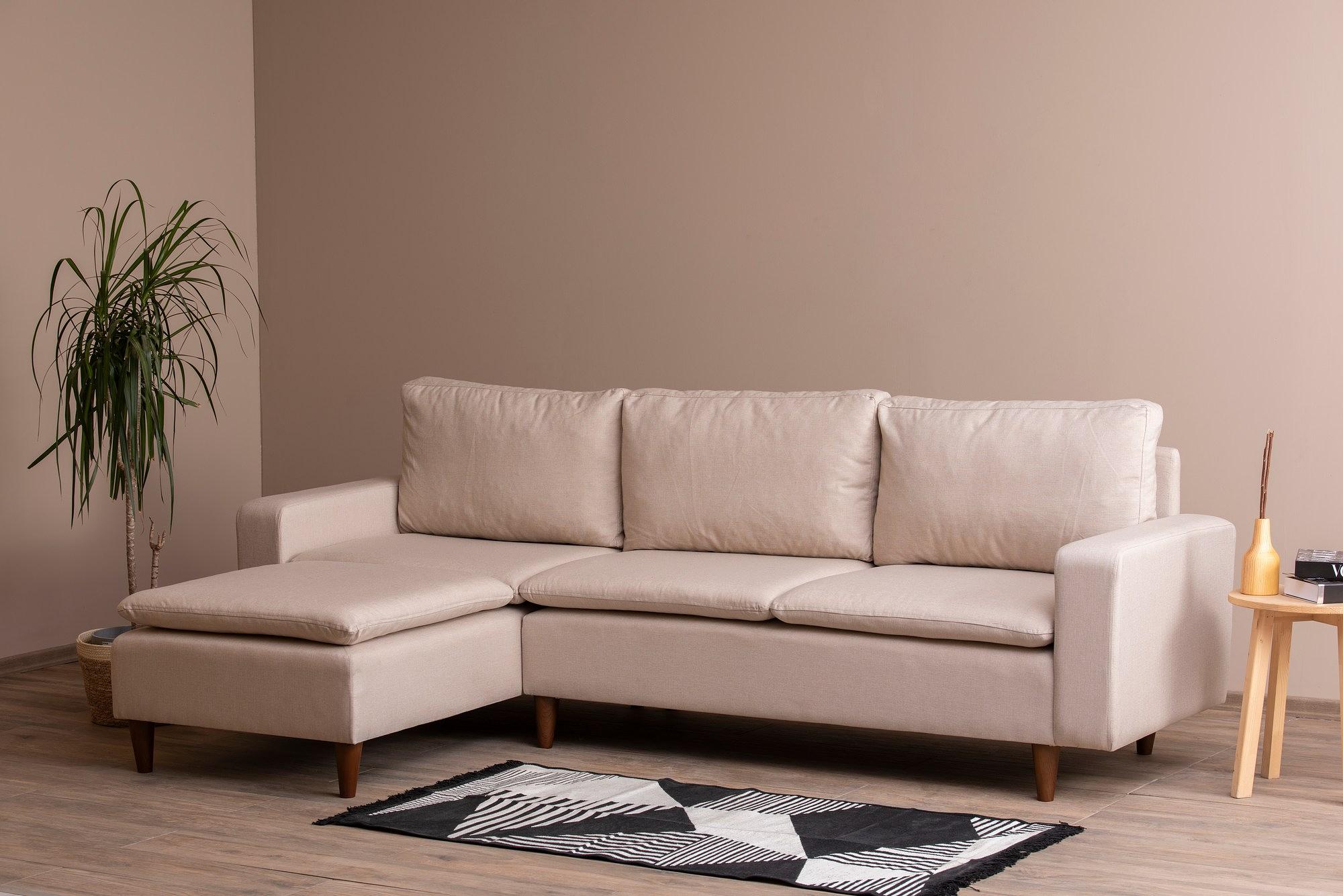 Lungo Ecksofa Creme 2