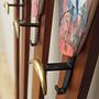 Teak wall coat rack 1970s 6