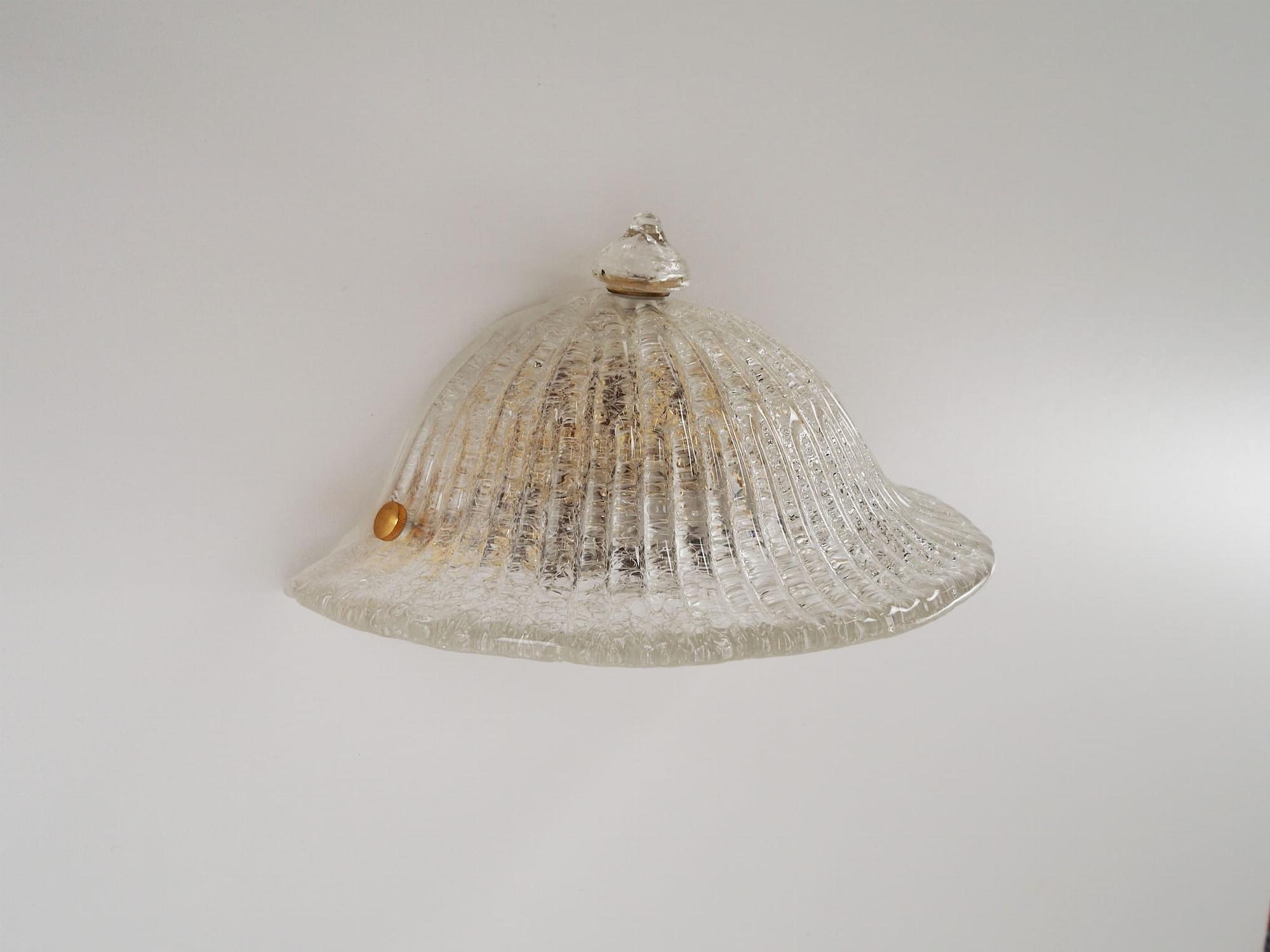 Wall lamp Murano glass 1970s 1