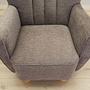 Armlehnsessel Textil Grau 9