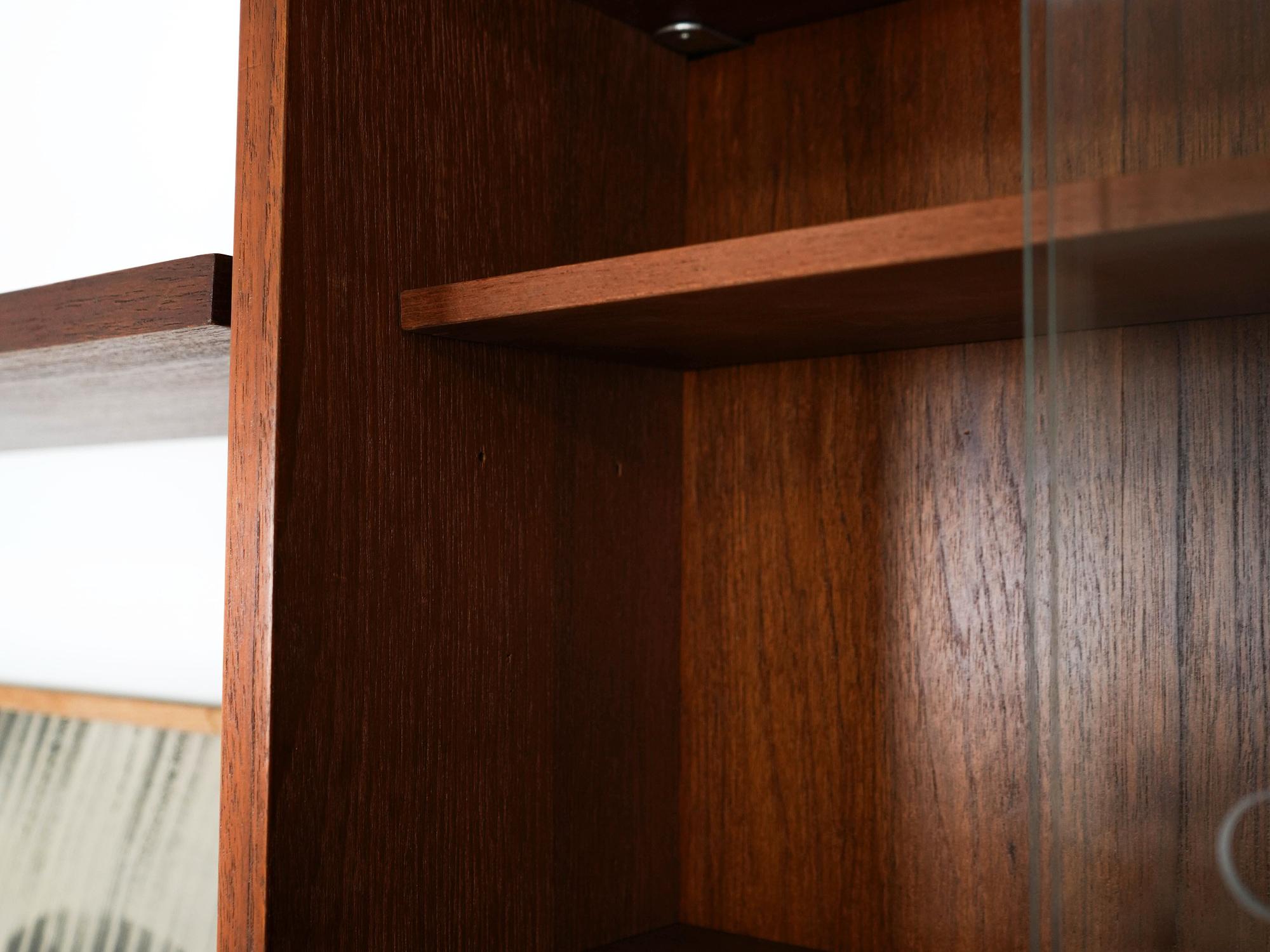Teak-Wandmöbel PS System Braun 1960er Jahre 10