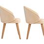 2x Bentley Dining Chair Wood Veneer Cream White 2