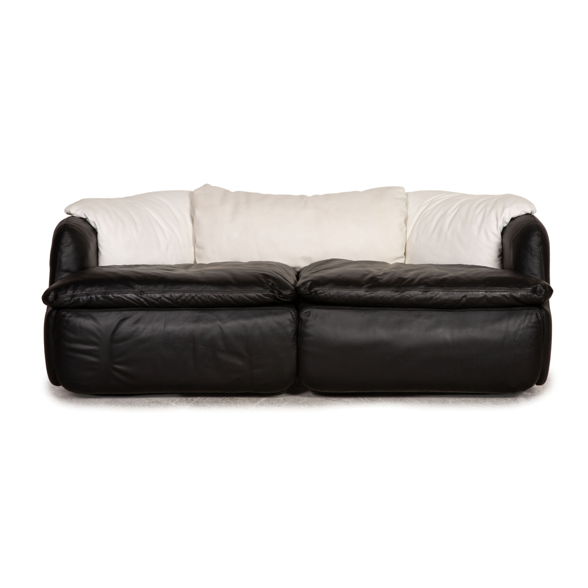 Confidential Sofa 2-Sitzer Leder Schwarz Weiß 0