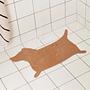 Badematte Hund Silikon Braun 3