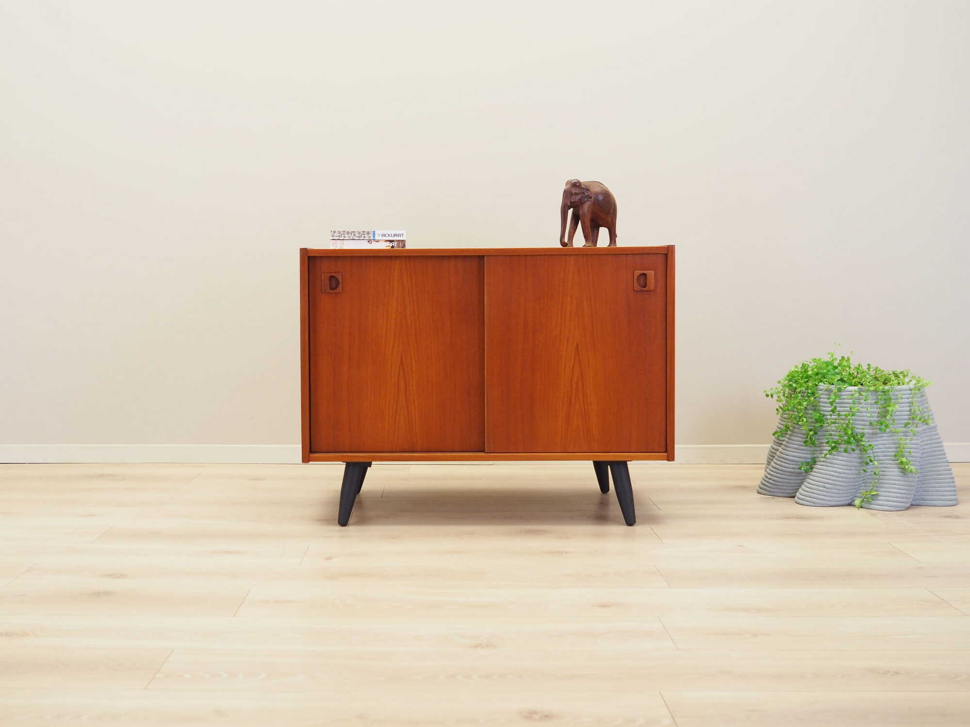 Vintage cabinet Teak wood brown 1970s 1