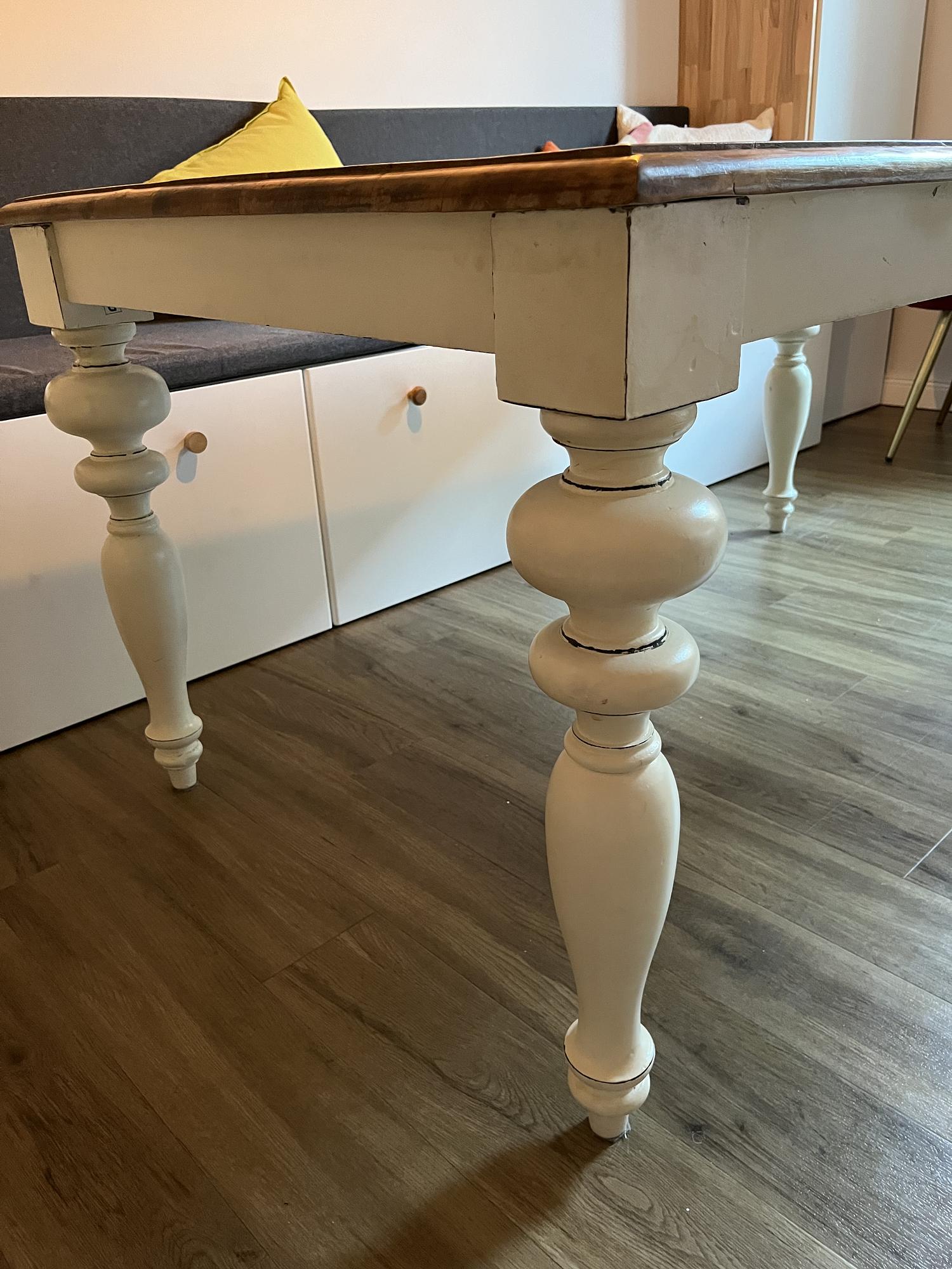 Esstisch Holz Weiß Braun 1