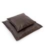 Cushion cover leather brown 3