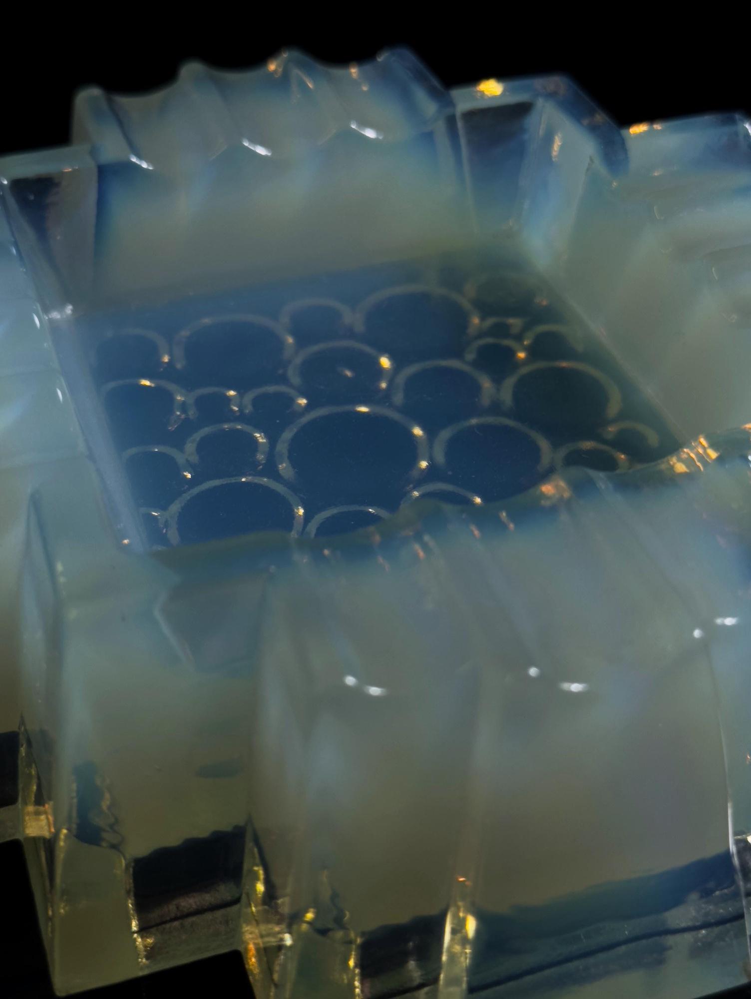 Vintage Art Deco Ashtray Opaline Glass 1930s 5