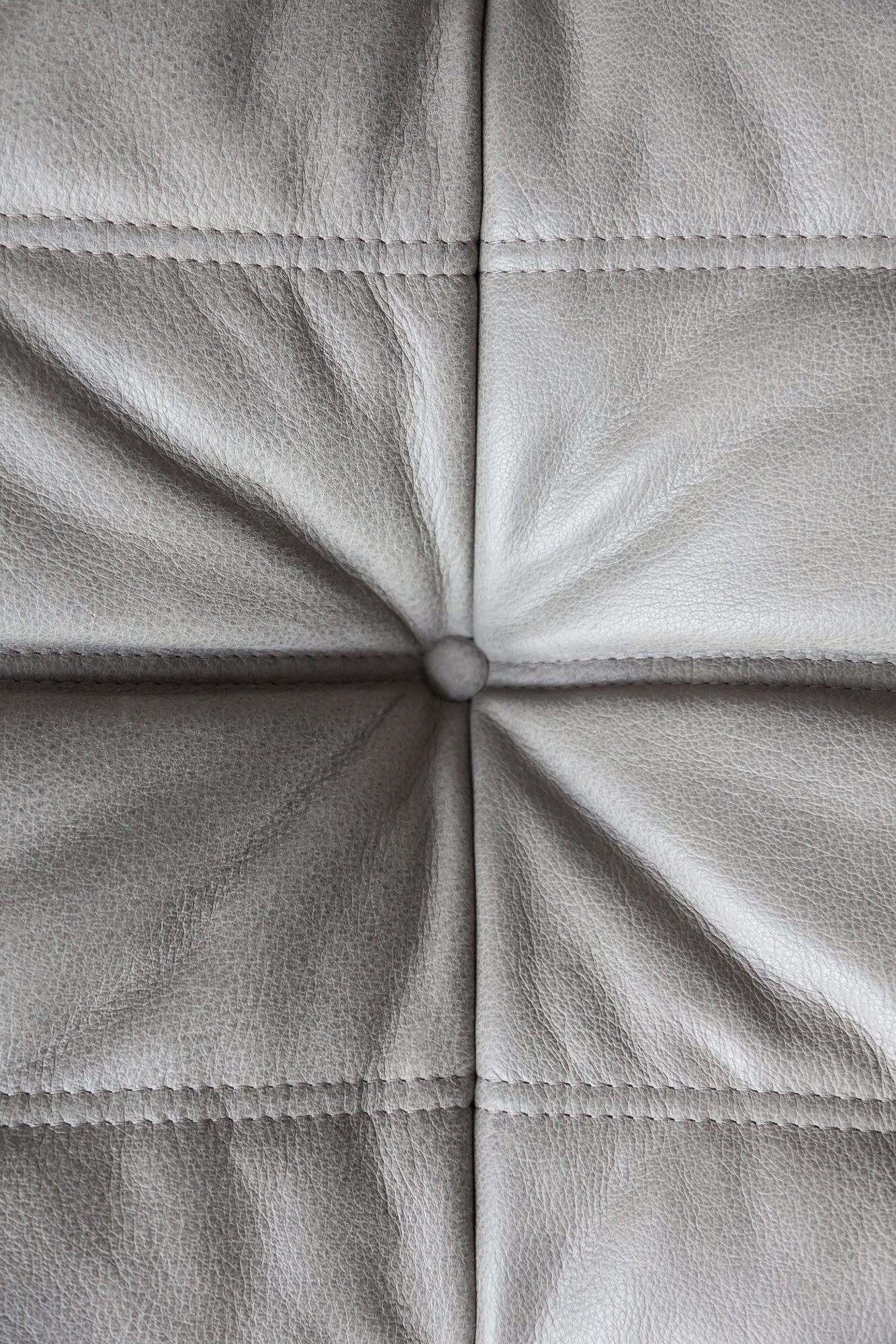 Set Lounge Togo 3 pezzi Pelle Madras Grigio cenere 8