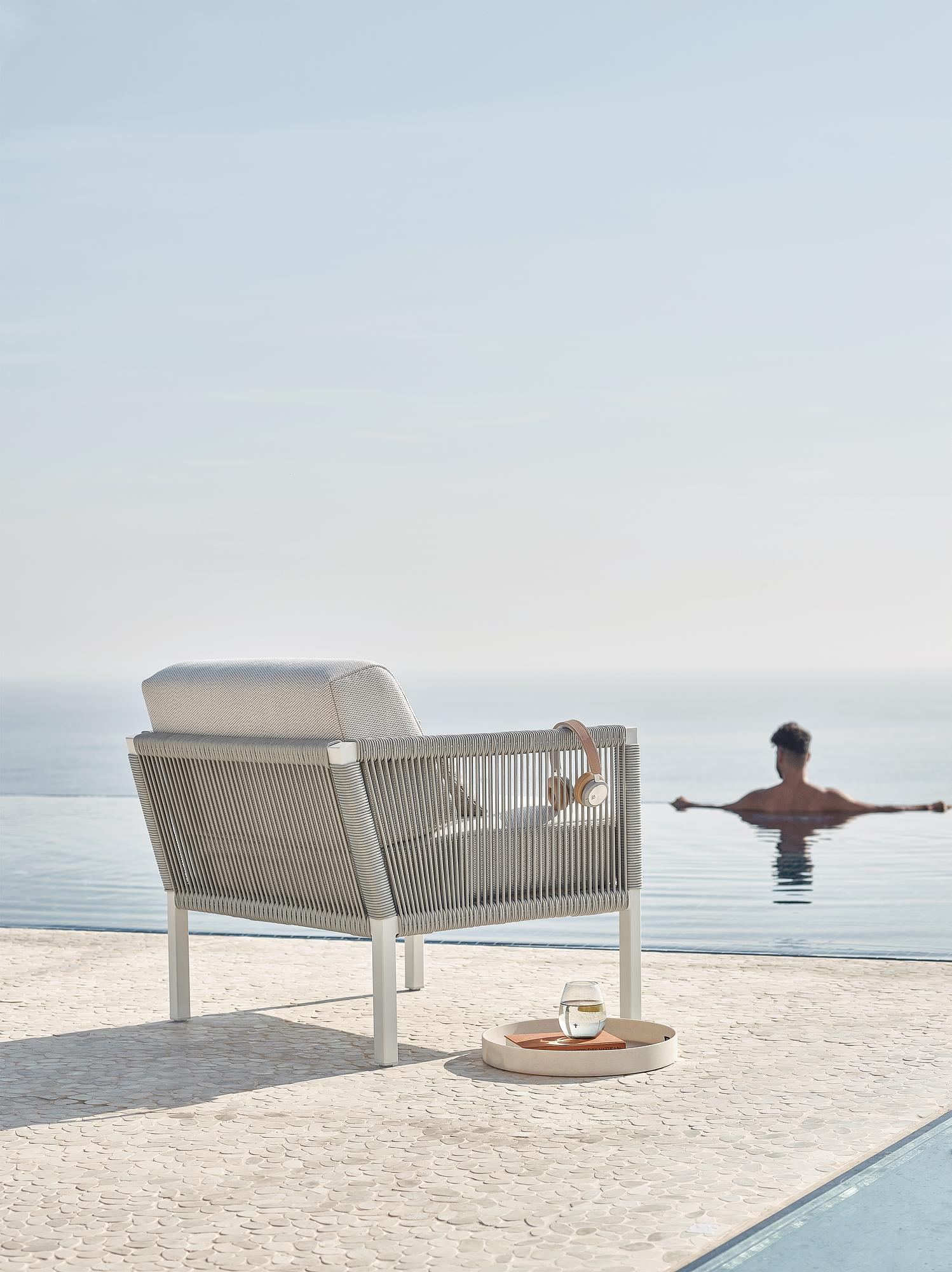 Club Garten Loungesessel Grau 2