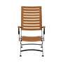 Gartenliege Holz Metall Braun 4