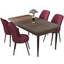 Nil Dining-set Baroque and Burgundy 2