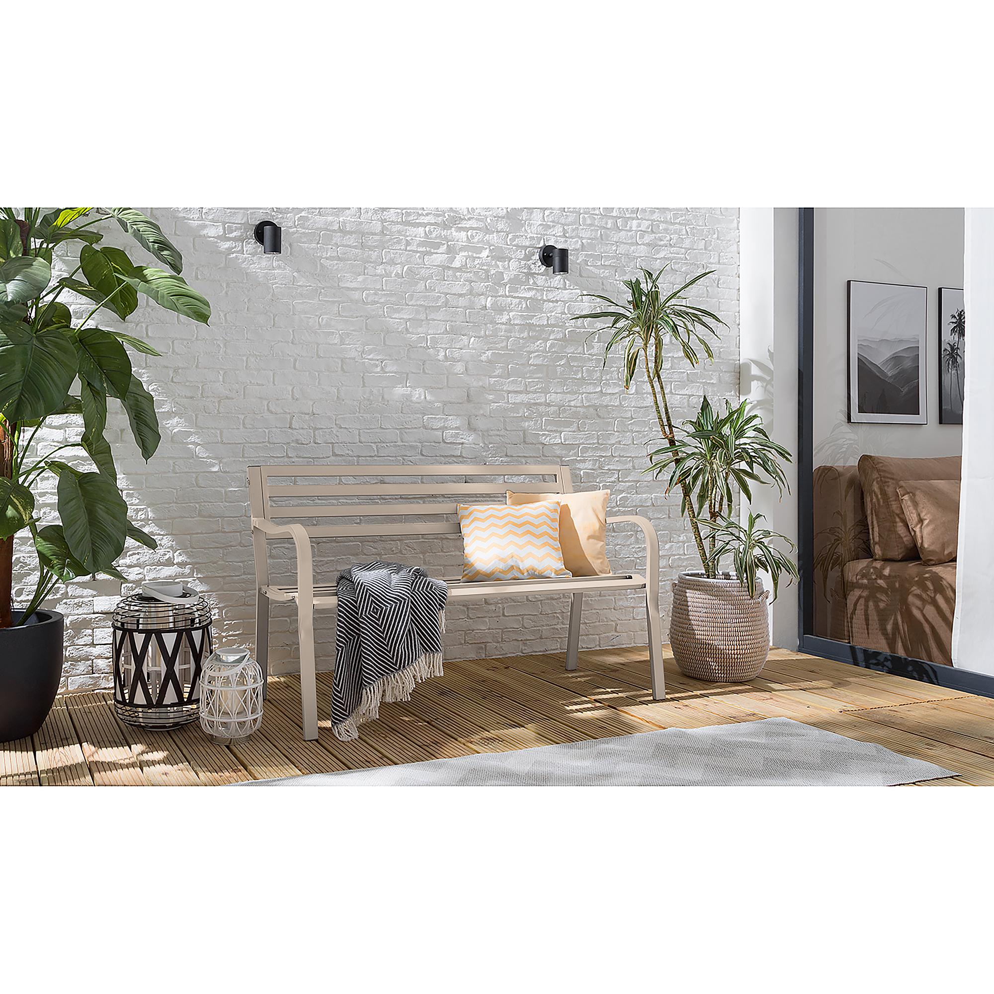 Gartenbank Sophy Stahl Beige 2