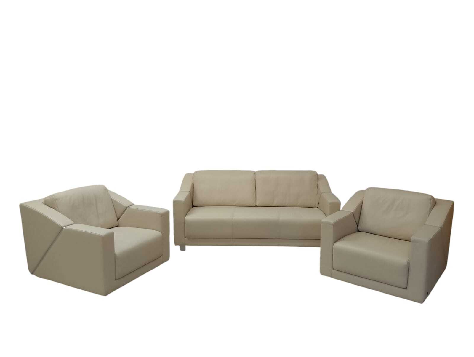 Modell 350 Sofaset Leder Beige 0