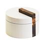 Decio Creme und Braune Kleine Runde Box
 5