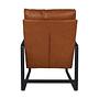 Miami Sessel Leder Metall Braun 3