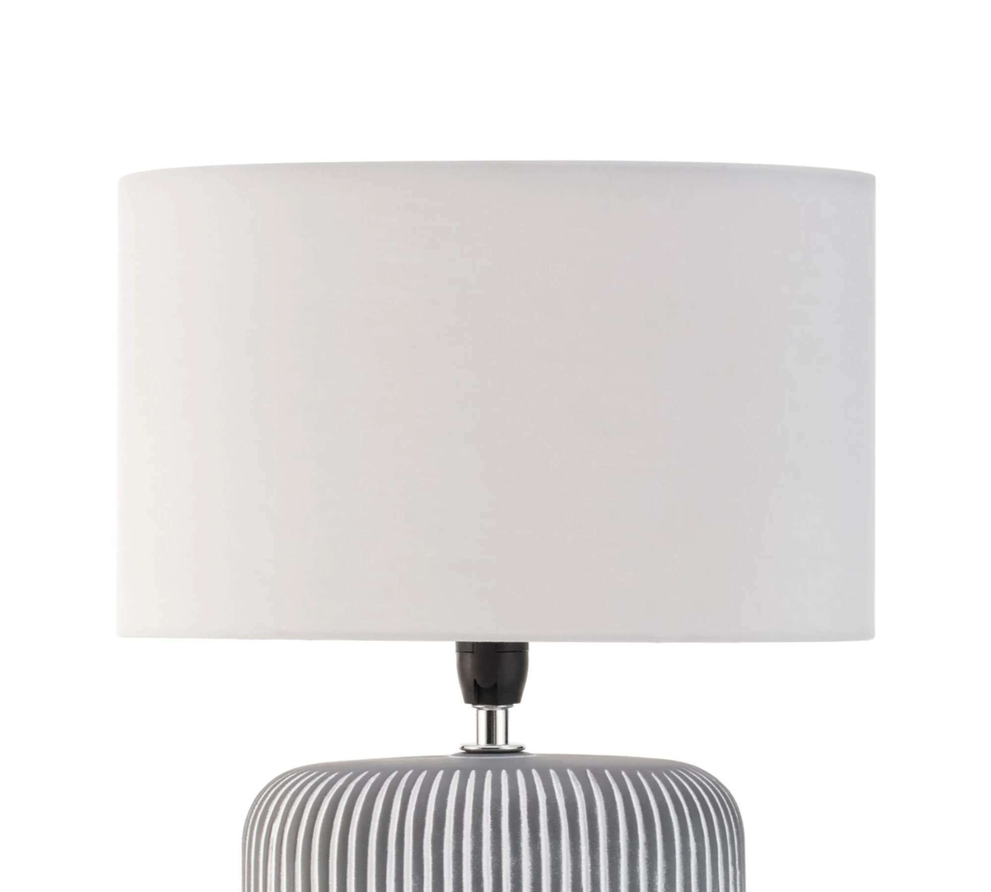 Table lamp 1-light Textile Ceramic Grey 3