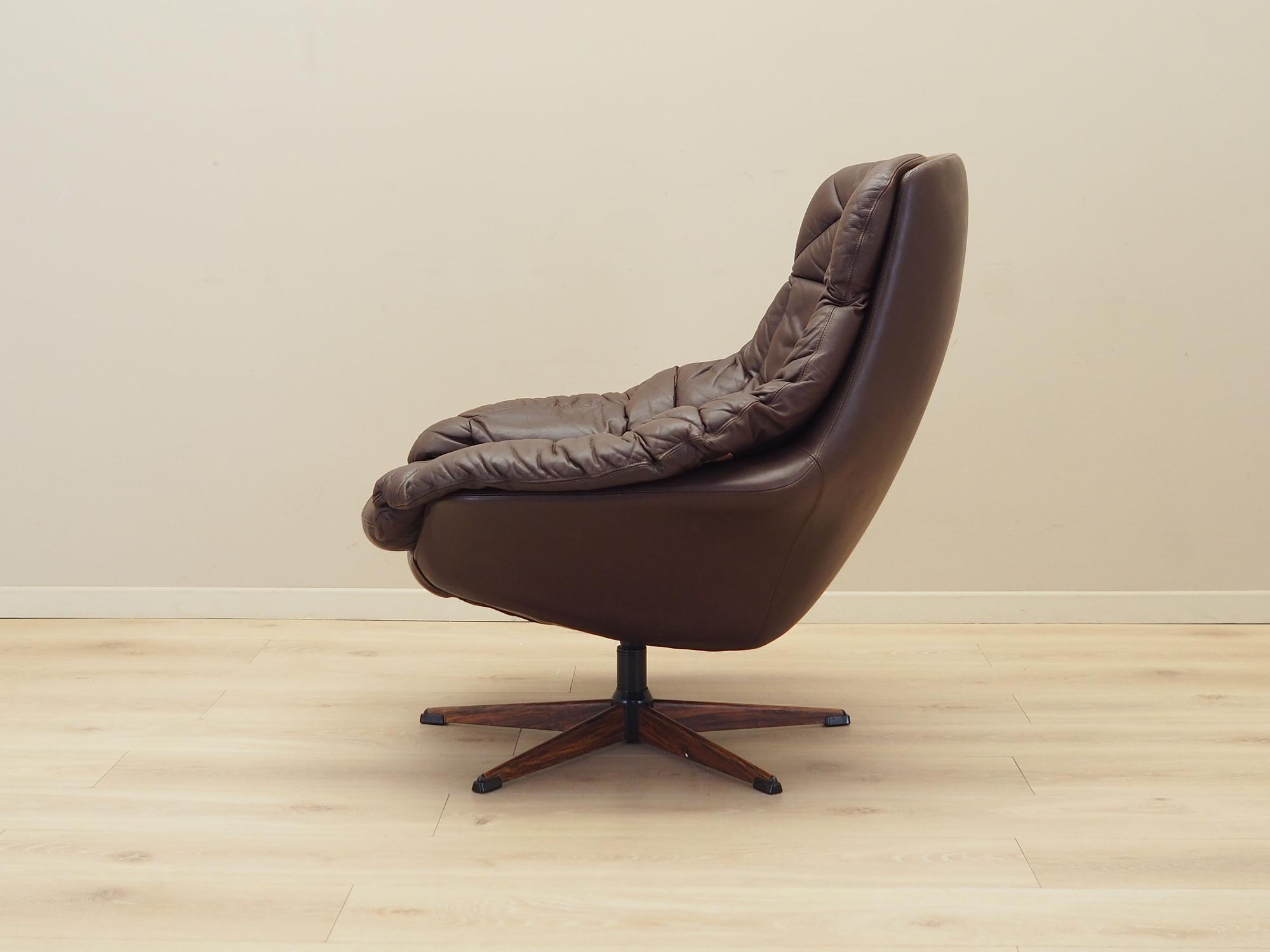 Drehbarer Sessel Leder 1960er Jahre 3