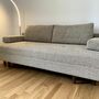Sofa 2-Sitzer Schlaffunktion Webstoff Beige  0