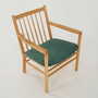 Vintage chair Beech wood Green 1970s 9