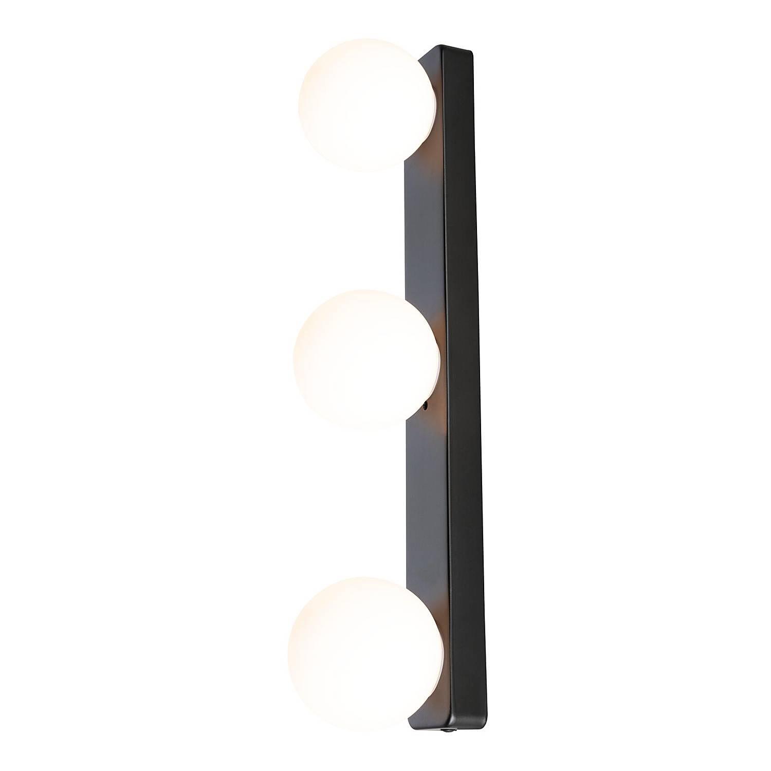 Gove Beam Wall Lamp Opal Glass Aluminum 3-light 1