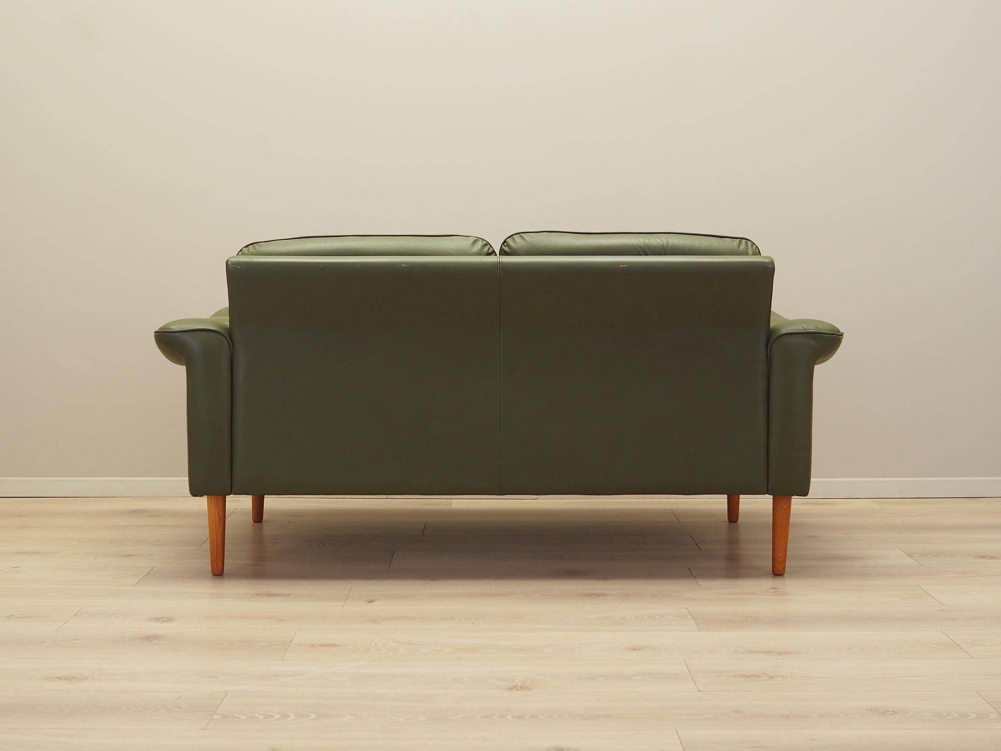 Sofa Leder Grün 1970er Jahre 5