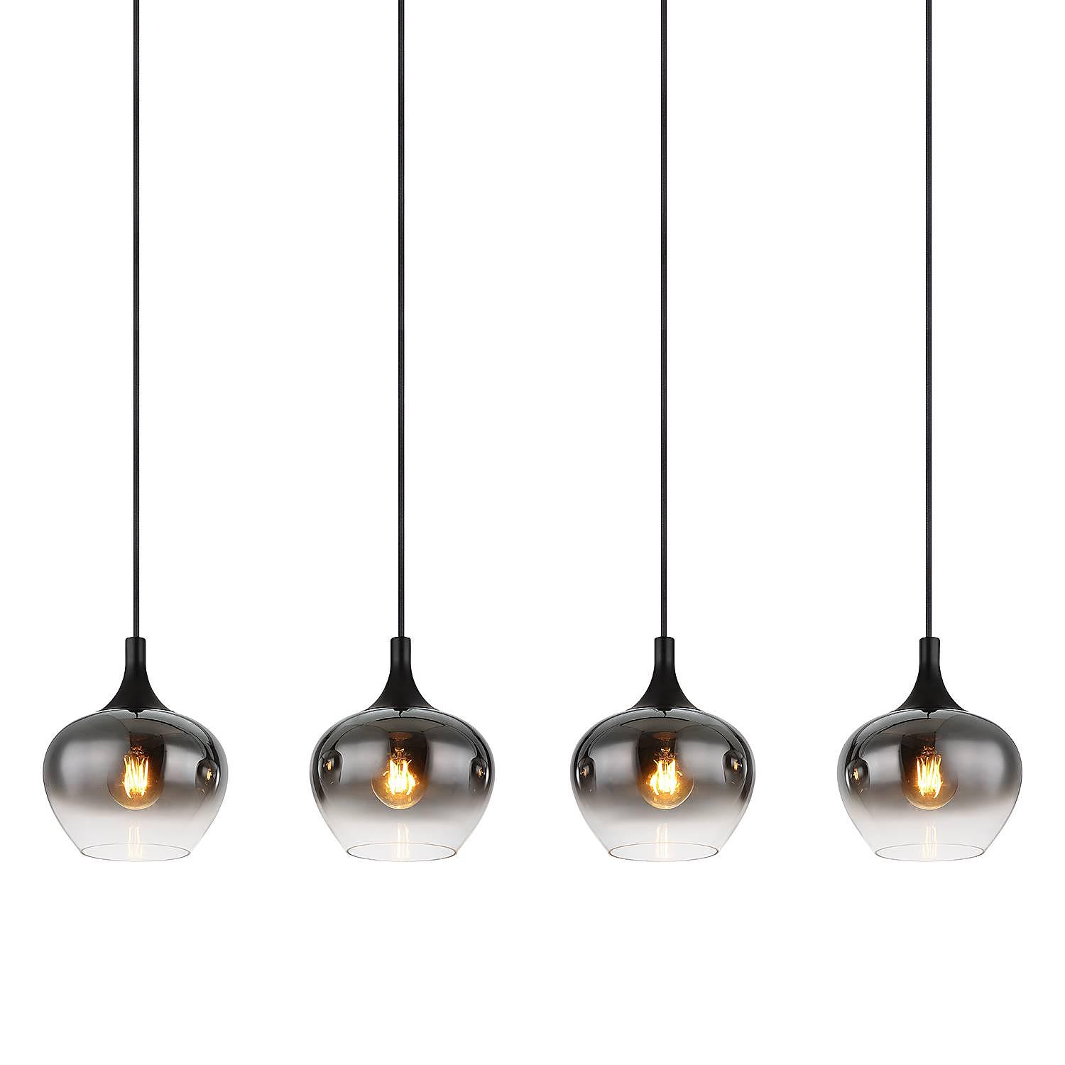 Pendelleuchte Maxy Typ A Farbglas Eisen Flammenanzahl: 4 0