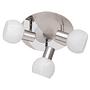 Deckenleuchte Antibes III Opalglas Silber 0