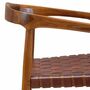 Bourbourg Armlehnstuhl Teakholz Leder Cognac 3